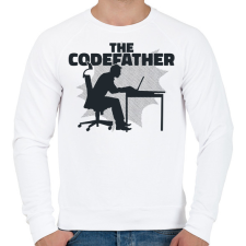 PRINTFASHION The Codefather - Férfi pulóver - Fehér férfi pulóver, kardigán