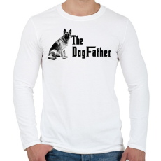 PRINTFASHION the dogfather - Férfi hosszú ujjú póló - Fehér