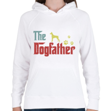 PRINTFASHION The dogfather - Női kapucnis pulóver - Fehér