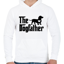 PRINTFASHION The Dogfather - Tacskó - Férfi kapucnis pulóver - Fehér férfi pulóver, kardigán