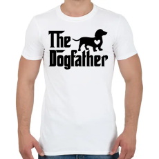 PRINTFASHION The Dogfather - Tacskó - Férfi póló - Fehér
