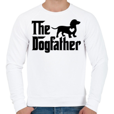 PRINTFASHION The Dogfather - Tacskó - Férfi pulóver - Fehér