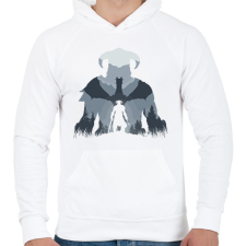 PRINTFASHION The Elder Scrolls - Férfi kapucnis pulóver - Fehér férfi pulóver, kardigán
