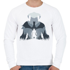 PRINTFASHION The Elder Scrolls - Férfi pulóver - Fehér férfi pulóver, kardigán