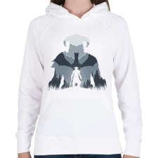 PRINTFASHION The Elder Scrolls - Női kapucnis pulóver - Fehér női pulóver, kardigán