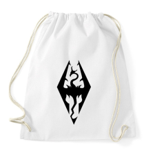 PRINTFASHION The Elder Scrolls V - Skyrim Logo - Sportzsák, Tornazsák - Fehér tornazsák