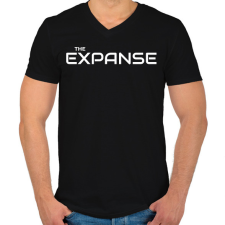 PRINTFASHION THE EXPANSE - Férfi V-nyakú póló - Fekete férfi póló