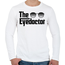 PRINTFASHION The Eyedoctor - Férfi hosszú ujjú póló - Fehér férfi póló