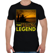 PRINTFASHION the fishing legend - Férfi póló - Fekete férfi póló