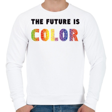 PRINTFASHION THE FUTURE IS COLOR - Férfi pulóver - Fehér férfi pulóver, kardigán