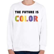 PRINTFASHION THE FUTURE IS COLOR - Gyerek pulóver - Fehér gyerek pulóver, kardigán