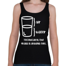 PRINTFASHION The glass is always full. - Női atléta - Fekete női trikó