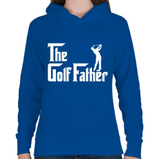 PRINTFASHION The golf fater - Női kapucnis pulóver - Királykék