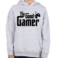 PRINTFASHION The Good Gamer - Gyerek kapucnis pulóver - Sport szürke