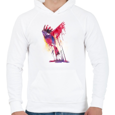 PRINTFASHION The great emerge - Férfi kapucnis pulóver - Fehér