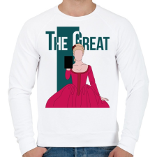 PRINTFASHION The Great - Nagy Katalin - Férfi pulóver - Fehér férfi pulóver, kardigán