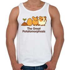 PRINTFASHION The Great Potatomorphosis - Férfi atléta - Fehér atléta, trikó