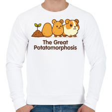 PRINTFASHION The Great Potatomorphosis - Férfi pulóver - Fehér férfi pulóver, kardigán