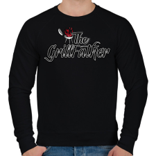 PRINTFASHION The Grillfather - Férfi pulóver - Fekete férfi pulóver, kardigán
