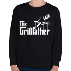 PRINTFASHION The grillfather - white - Gyerek pulóver - Fekete