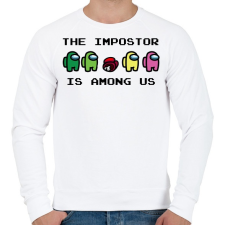 PRINTFASHION The impostor is among us - Férfi pulóver - Fehér férfi pulóver, kardigán