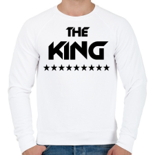 PRINTFASHION The King - Férfi pulóver - Fehér férfi pulóver, kardigán