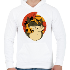 PRINTFASHION The legion cat - légiós macska - Férfi kapucnis pulóver - Fehér