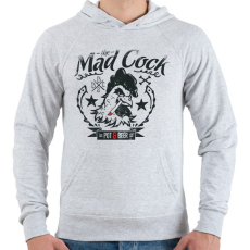 PRINTFASHION The mad cock pot & beer - Férfi kapucnis pulóver - Sport szürke