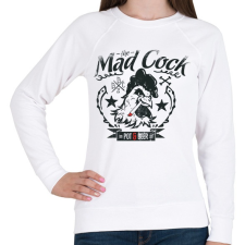 PRINTFASHION The mad cock pot & beer - Női pulóver - Fehér női pulóver, kardigán