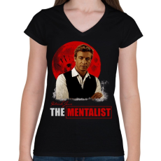 PRINTFASHION THE MENTALIST-Patrick Jane - Női V-nyakú póló - Fekete