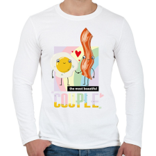 PRINTFASHION The most beautiful couple - Férfi hosszú ujjú póló - Fehér férfi póló