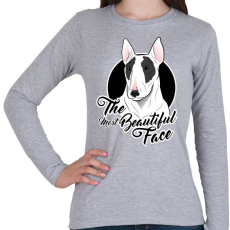 PRINTFASHION The most beautiful face - Női hosszú ujjú póló - Sport szürke
