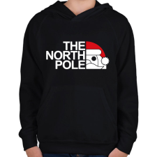 PRINTFASHION The north pole - Márka paródia - Gyerek kapucnis pulóver - Fekete gyerek pulóver, kardigán