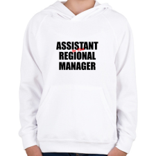 PRINTFASHION The Office - Assistant to the regional manager - Gyerek kapucnis pulóver - Fehér gyerek pulóver, kardigán