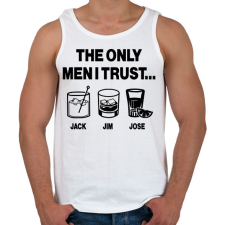 PRINTFASHION The only men I trust...Jack, Jim, Jose - Férfi atléta - Fehér atléta, trikó