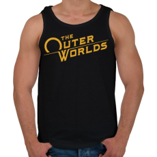 PRINTFASHION The Outer Worlds - Férfi atléta - Fekete