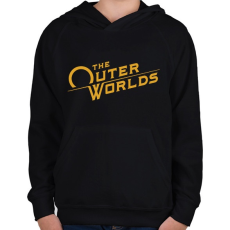 PRINTFASHION The Outer Worlds - Gyerek kapucnis pulóver - Fekete