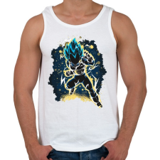 PRINTFASHION The Prince Saiyan - Férfi atléta - Fehér atléta, trikó