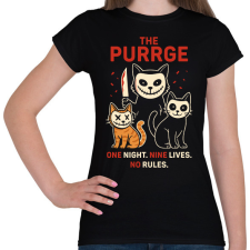 PRINTFASHION The Purrge - Női póló - Fekete női póló