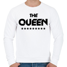 PRINTFASHION The Queen - Férfi pulóver - Fehér férfi pulóver, kardigán