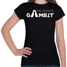 PRINTFASHION The Queen's Gambit logo - Női póló - Fekete női póló