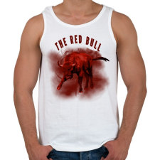 PRINTFASHION The red bull - Férfi atléta - Fehér atléta, trikó