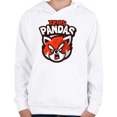 PRINTFASHION The Red Pandas - Gyerek kapucnis pulóver - Fehér