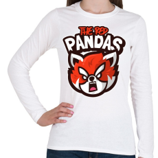 PRINTFASHION The Red Pandas - Női hosszú ujjú póló - Fehér
