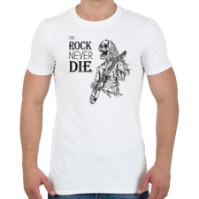 PRINTFASHION The rock never die - Férfi póló - Fehér férfi póló