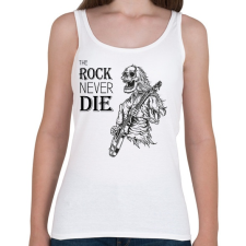 PRINTFASHION The rock never die - Női atléta - Fehér női trikó