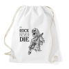 PRINTFASHION The rock never die - Sportzsák, Tornazsák - Fehér