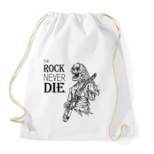 PRINTFASHION The rock never die - Sportzsák, Tornazsák - Fehér tornazsák