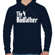 PRINTFASHION The Rodfather Fehér - Férfi kapucnis pulóver - Sötétkék férfi pulóver, kardigán