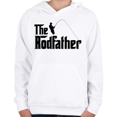 PRINTFASHION The Rodfather Fekete - Gyerek kapucnis pulóver - Fehér